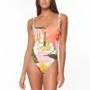 Sanctuary Womens Button Front OTS Mio One Piece Swimsuit