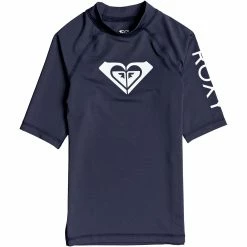 ROXY Girl's Whole Hearted Short Sleeve Rashguard