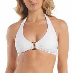 Helen Jon Womens Tortoise Halter Bikini Top
