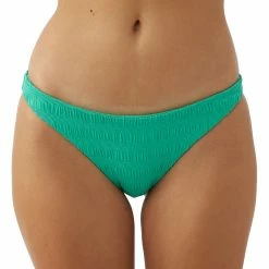 O'Neill ONeill Womens Saltwater Solids Textured Flamenco Cheeky Swim Bottom
