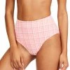 Billabong Womens Pink Tide Hi Retro Bikini Bottoms