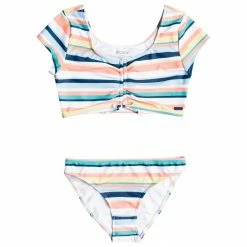 ROXY Girls Malibu Story Crop Top Bikini Set
