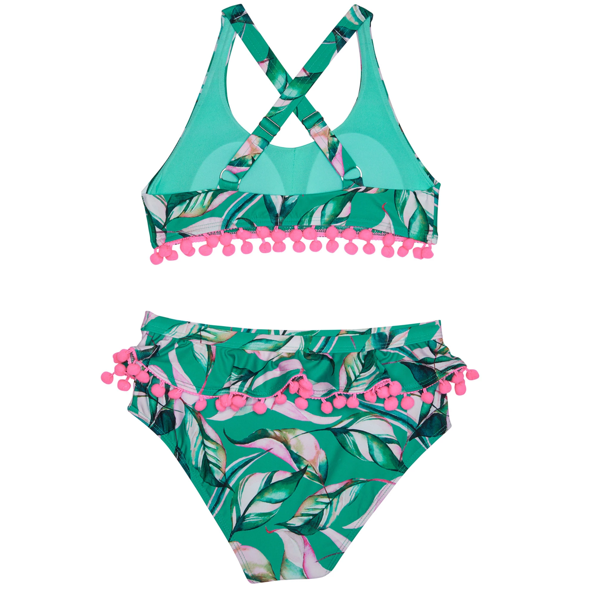 Beach Lingo Girls Go-Go Lily Ruffle Bra And High Waist Bikini Set - Image 2