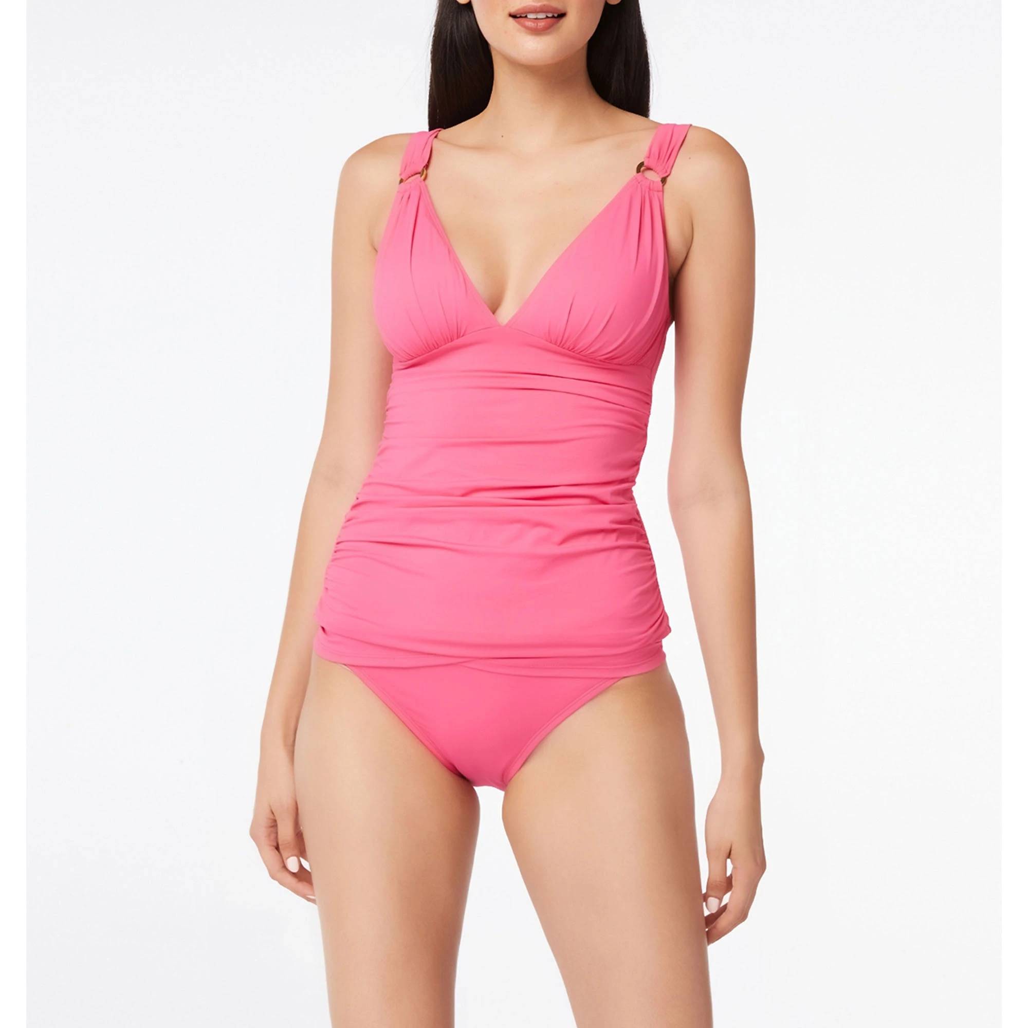 Bleu Rod Beattie Womens Surplice Shirred Tankini Top - Image 4