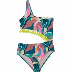 Beach Lingo Girls Mod Squad One Shoulder One Piece Swimsuit