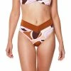 Sanctuary Womens High Leg High Rise V-Waist Bikini Bottoms