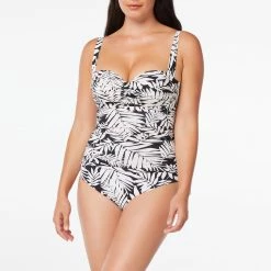 Bleu Rod Beattie Womens Shirred Bandeau One Piece Swimsuit