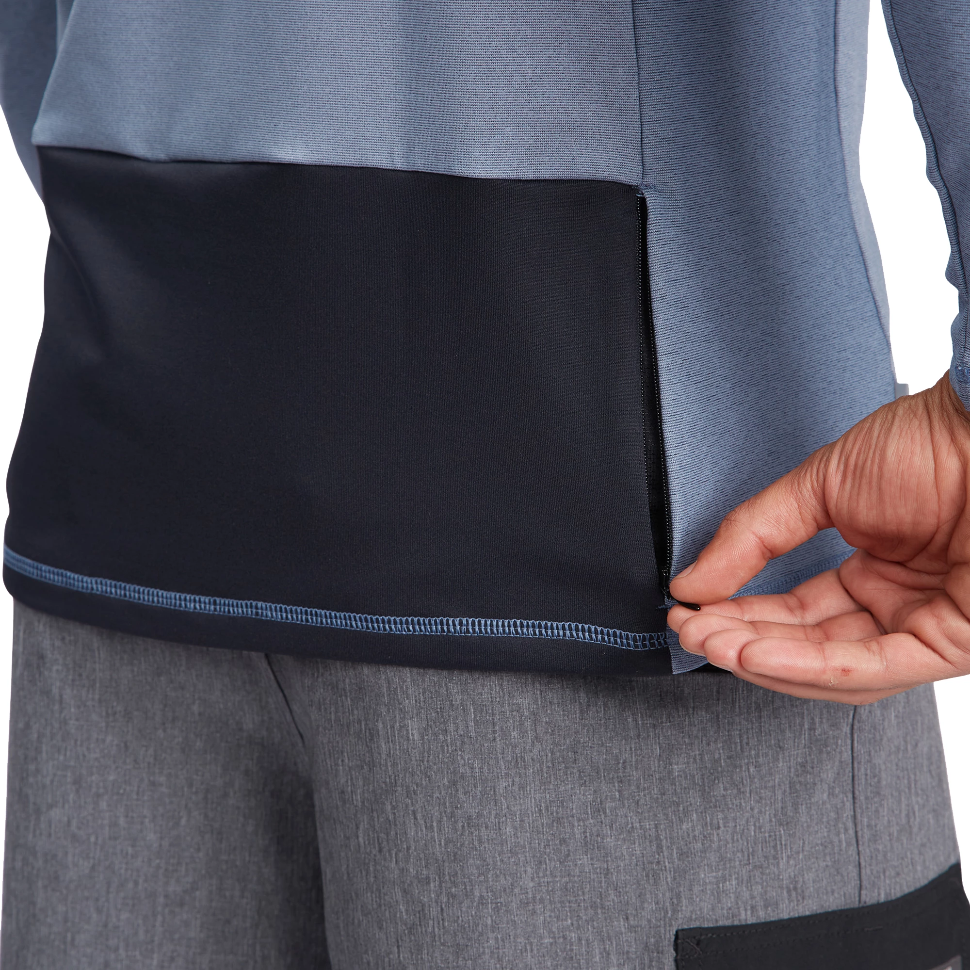 Quiksilver Mens Angler Hooded Long Sleeve Surf T Shirt - Image 2