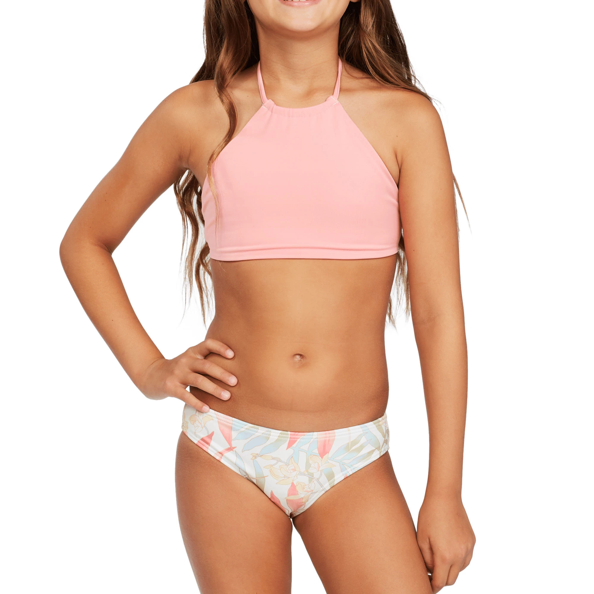 Billabong Girl's Lil Love Palms High Neck Bikini Set - Image 3
