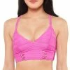 Jessica Simpson Women's Ribbed Cropped Cami Swim Top
