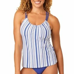 Next By Athena Women's Cascade Shirr Tankini Swim Top